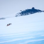 Mountaineering on blue ice