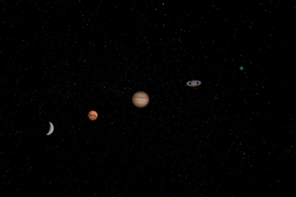 Planetensammlung wächst mit Uranus Planetensammlung wächst mit Uranus