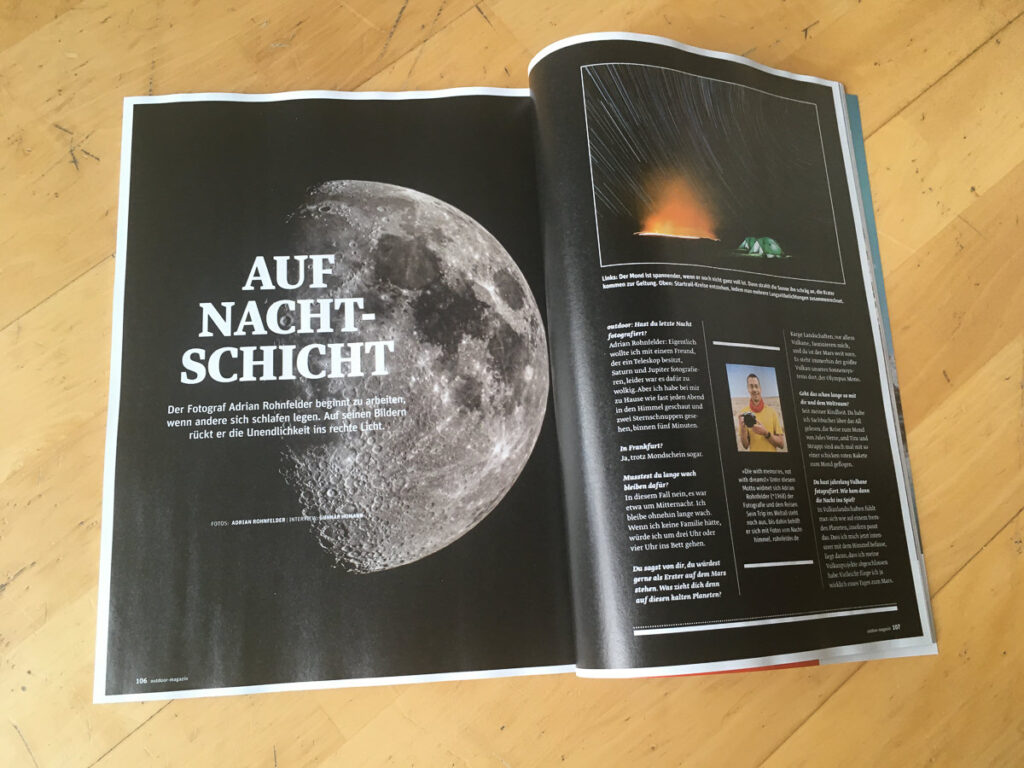 Astronomisches Interview mit dem Outdoor Magazin