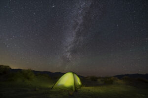 Milchstraße, Airglow, Death Valley, Stovepipe Wells, Andromeda, Galaxie