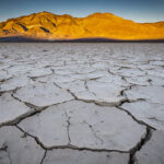 Panamint Playa, Death Valley, Mud Cracks, Sonnenuntergang