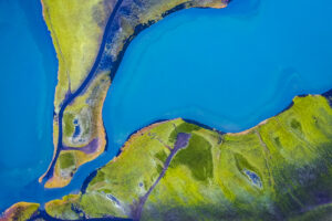 Farbenfrohes Island, Drohnenfoto