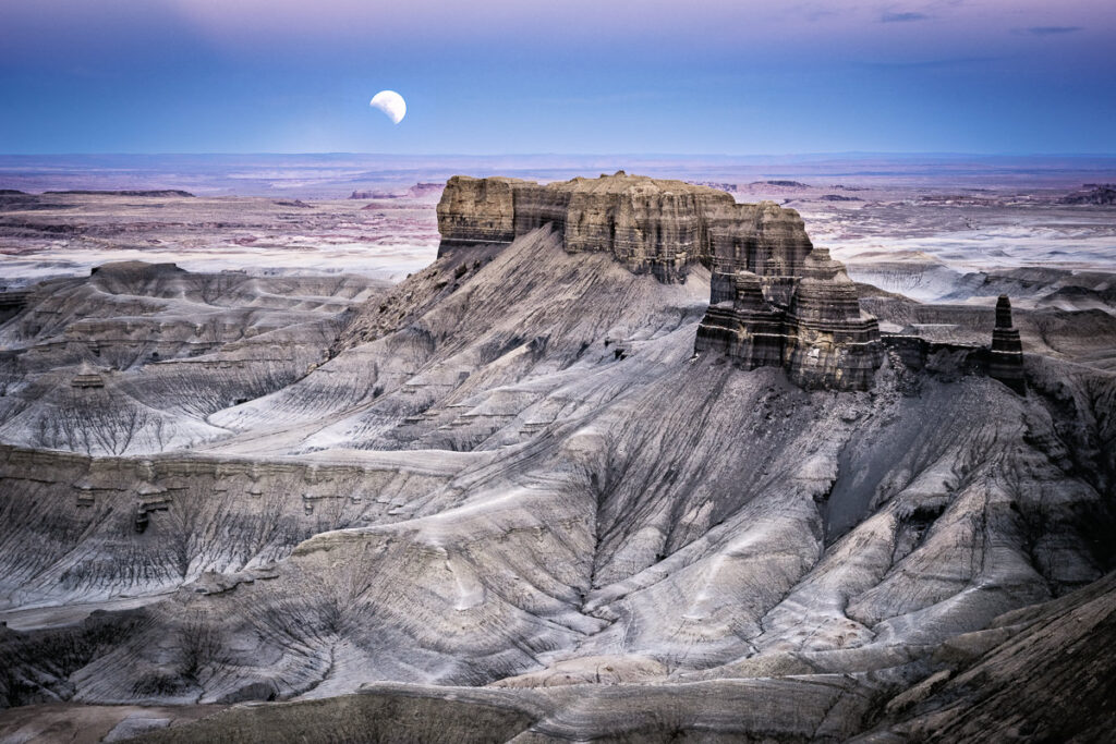 Mondfinsternis am Moonscape Overlook, Utah