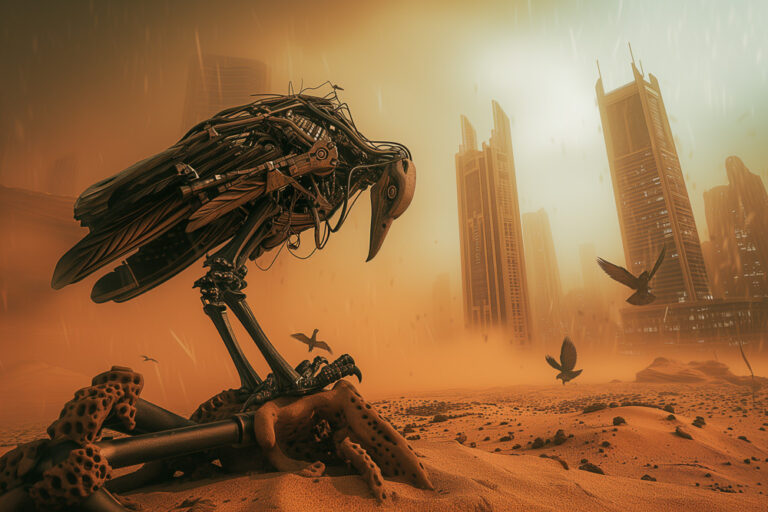 adrianrohnfelder_wide_angle_photo_of_a_cyborg_robot_vulture_sta_e9e6ee02-c26a-48b7-a30a-fd0f593f0b13