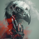 adrianrohnfelder_cyborg_robotic_vulture_distorted_with_rage_red_79e693b9-8bfc-45f5-abd5-2befb43d4c40